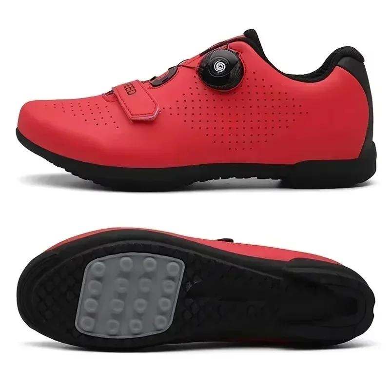 Non Locking Unisex Bike Shoes Rubber Without LockMen Without Cleats Road Bicycle Speed Cycling Shoes Sneaker Flat Pedal image 3
