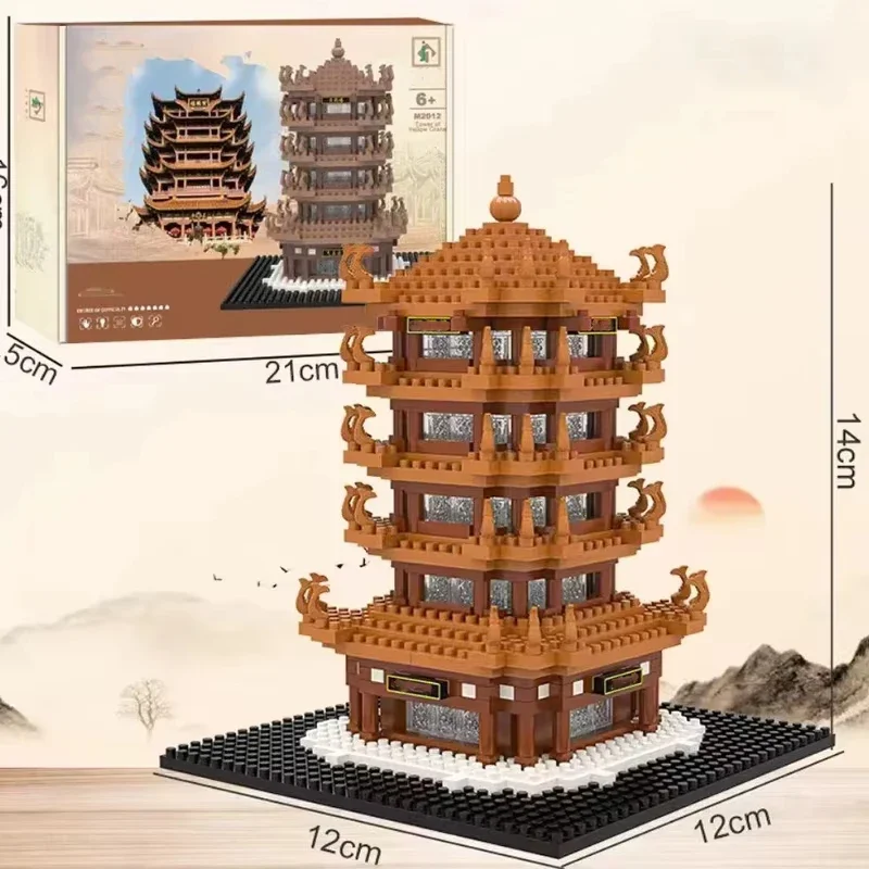 Blocos de construção de arquitetura tradicional chinesa tiananmen pagode templo do céu mini tijolos conjunto brinquedo presente para adultos crianças