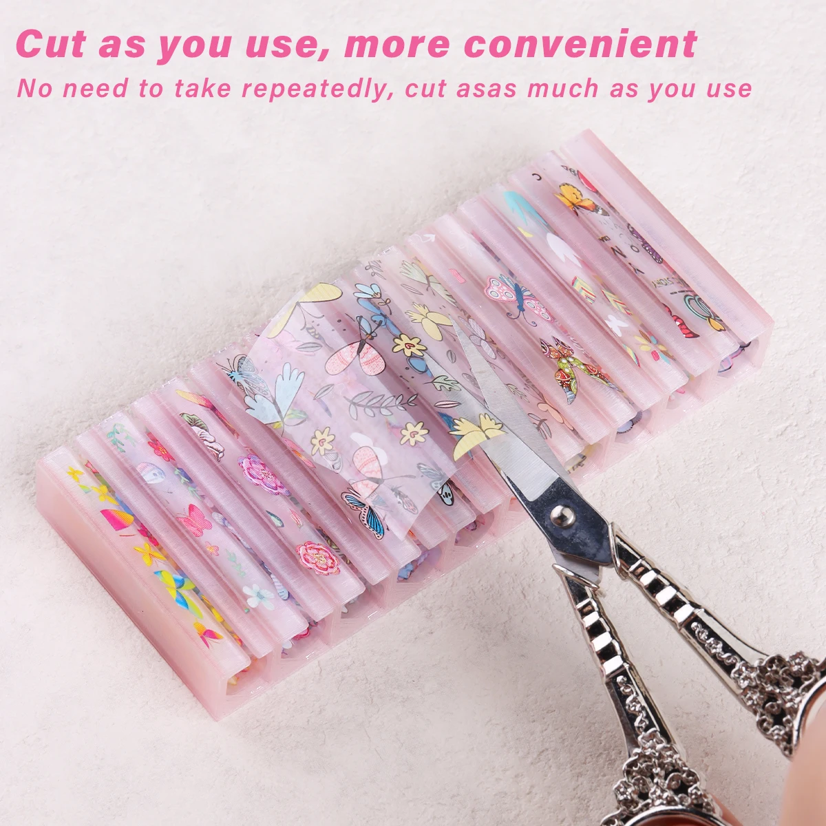 10 Slots Nail Transfer Foil Storage Box, Space Saving Anti-Wrinkle Nail Art Storage Supplies For Nail Salon Home DIY Manicure