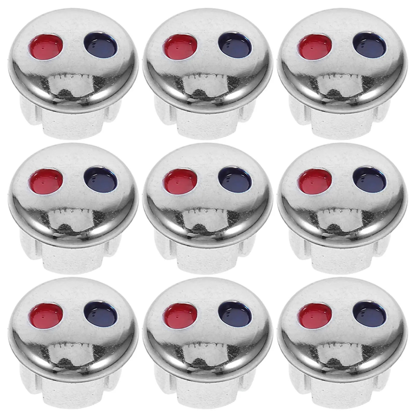 10Pcs Faucet Handle Temperature Indicator Caps Red Blue Hot Cold Water Markers Universal Replacement Kitchen Bathroom Upgrade
