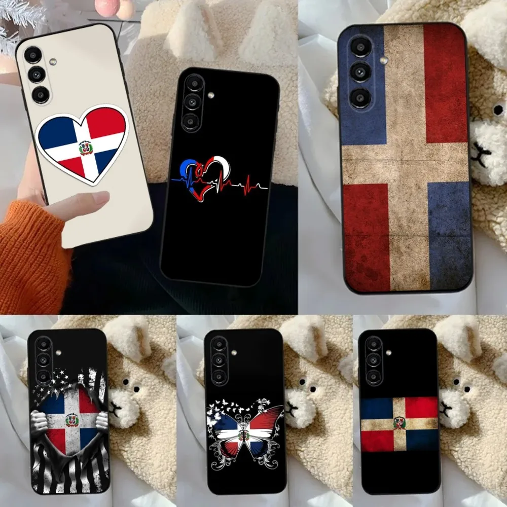 

Dominican Republic Flag Phone Case For Samsung S24,23,22,30,21,10,9,Ultra,Plus,Lite,FE,5G Black Soft Case