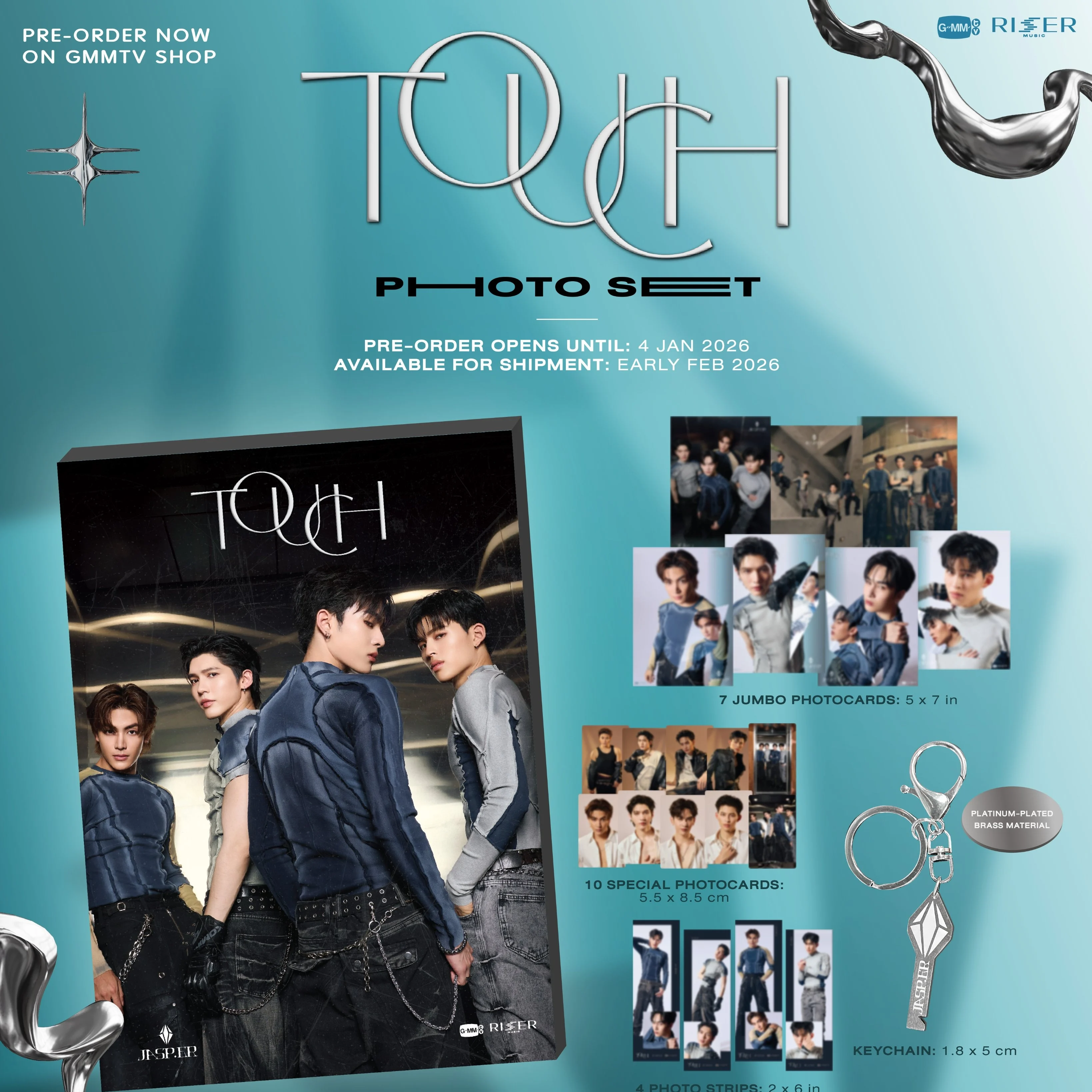 

Pre-sale Official Gmmtv Thai Star Jasper Touch Photo Set
