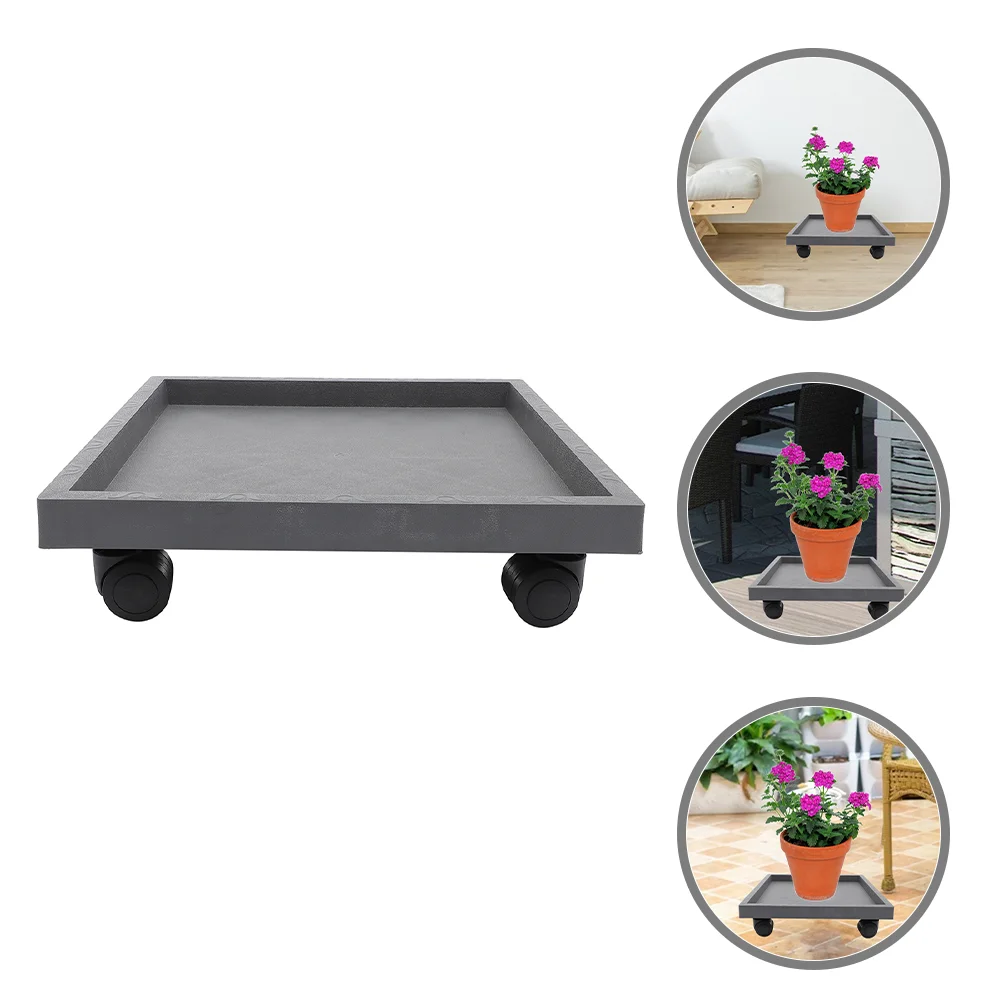 

Flower Pot Base Planter Saucer Mover House Plants Stand for Indoor on Wheels with Plate Holder Stands