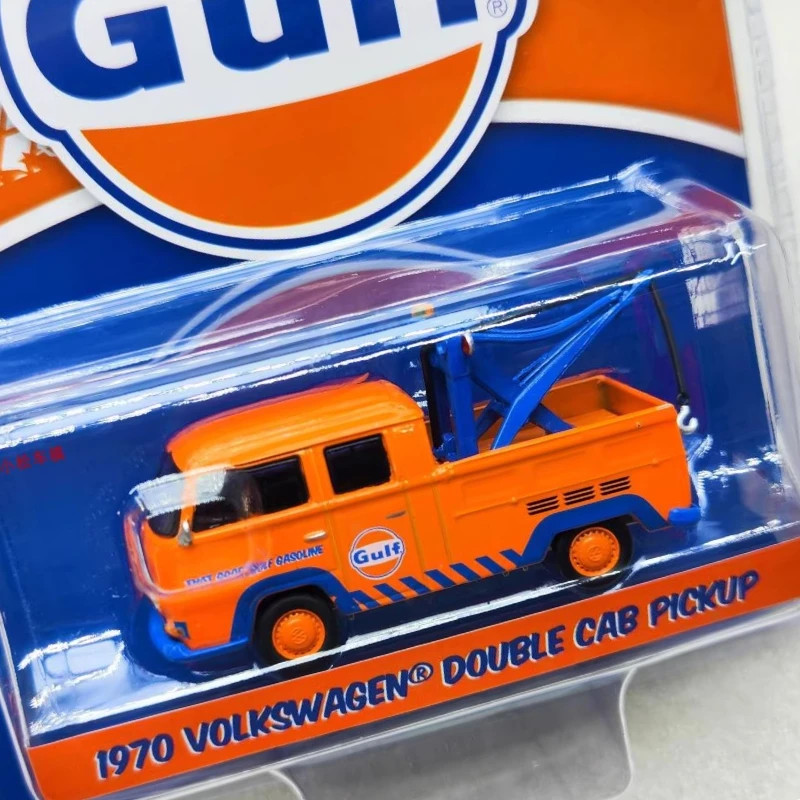 

1:64 1970-игрузовик с двойной кабиной и крючком - Gulf Oil Premium Gulf Gasoline Collection Игрушки Маленькие подарки Модель Настенная подвеска