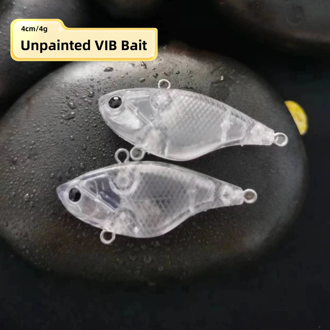 VIB غير مصبوغ الطعم الثابت 10 قطعة 4 جرام 4 سنتيمتر غرق فارغة cranbait البلمة المتذبذب الصيد إغراء الهيئات معالجة الصعب الصيد السحر DIY بها بنفسك #1