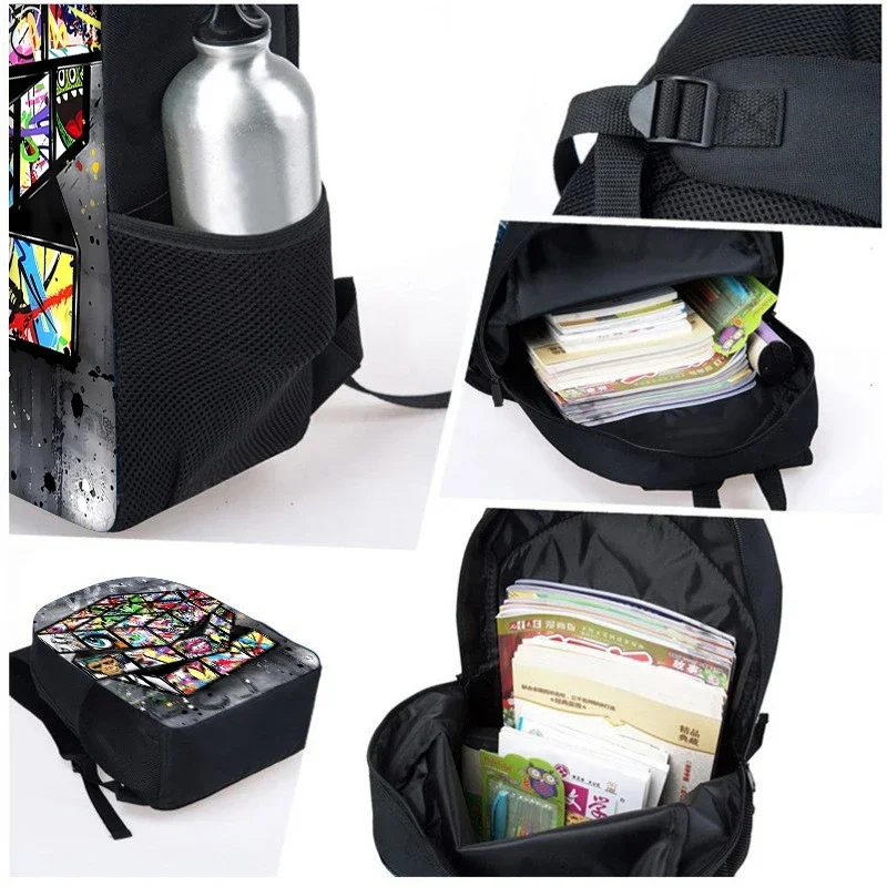 Cube Puzzle Three Piece Set Backpacks For Boy And Girls Best Gifts 3D Cartoon Waterproof Fashionable School Bag For Children