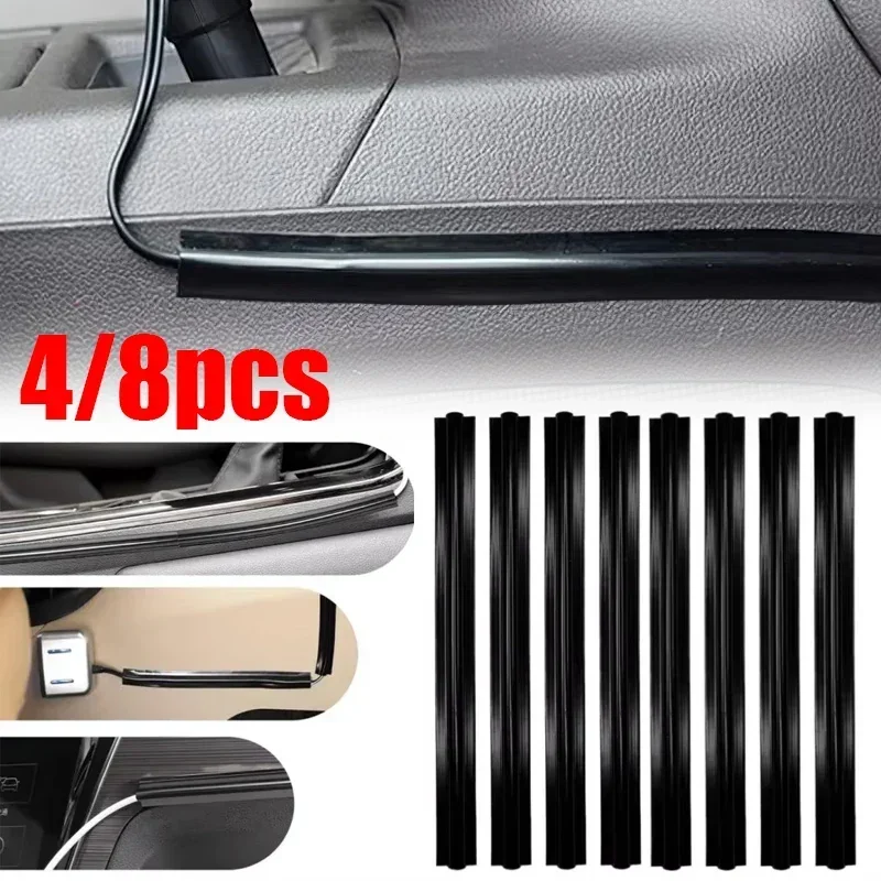 4/8PCS Car Cable Manager Universal Hidden Car Interior Cable Cover Cable Organizer for USB Audio Lines Car Interior Accessories