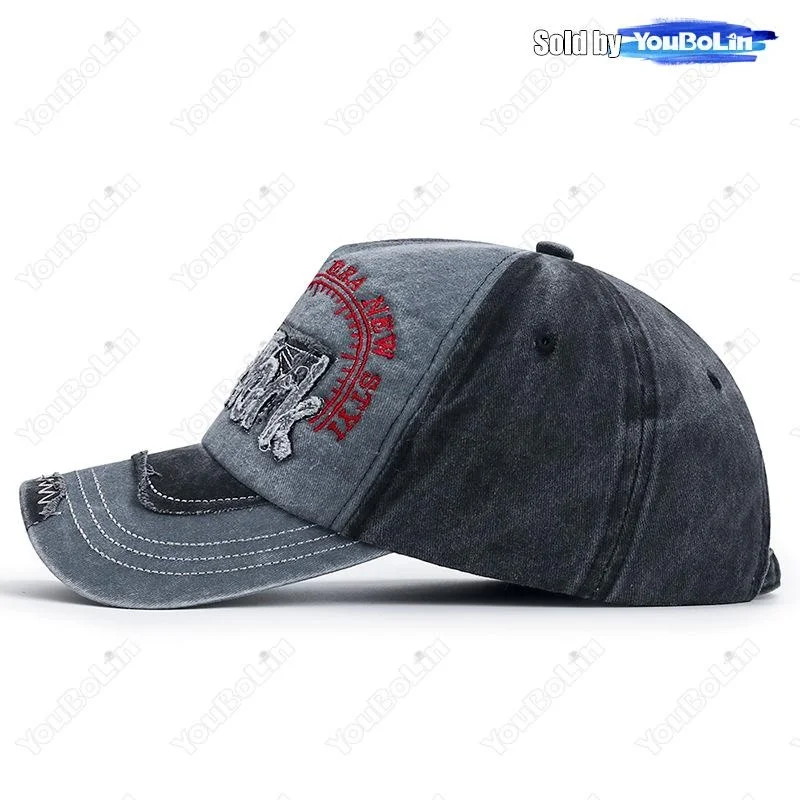 New York Letter Patch Embroidery Brushed Distressed Cotton Adjustable Cotton Hard Top Baseball Cap Sun Hat Trucker Caps Dad Hats