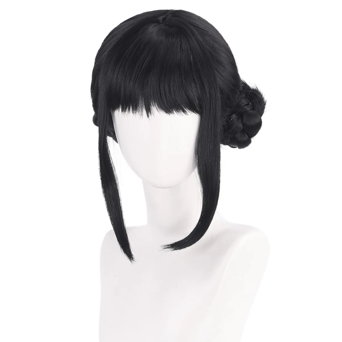 KPO-P-Stil, synthetische Cosplay-Perücke, Mi-ra, Rum-i, Zo-e, inspiriert, langes, lila, schwarz-rotes, hitzebeständiges Haar, Karneval, Anime-Party – Detail 4
