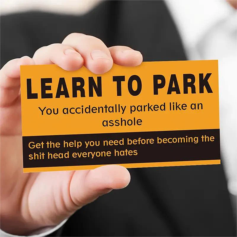 

50Pcs Bad Parking Cards You Parked Like An Idiot Funny Cardboard Parking Violation Cards With Multi Violation Reasons