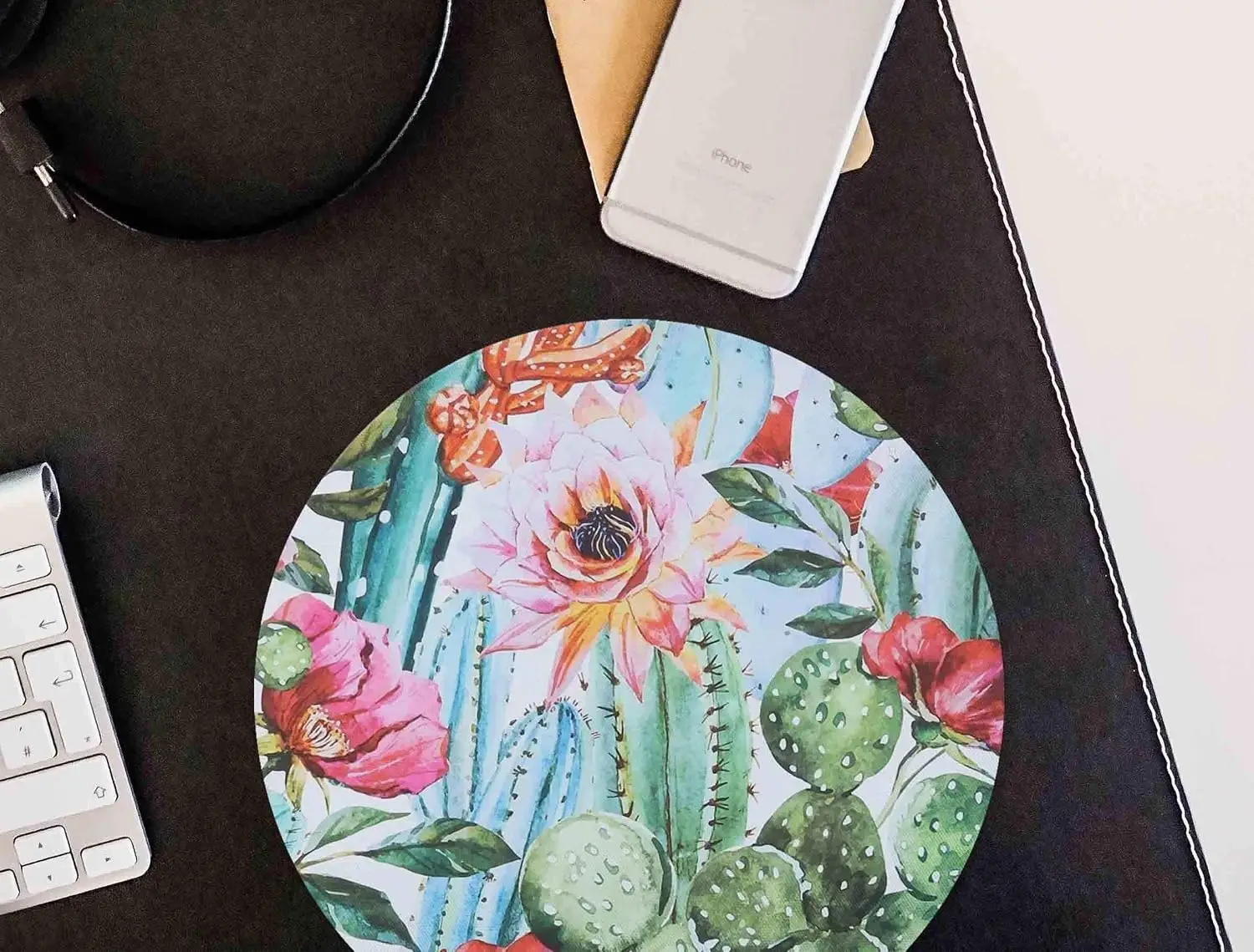 Mouse pad Rectangular mouse pad with non slip rubber cactus flower design gaming