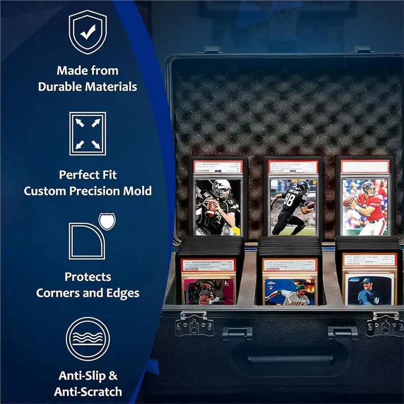 

X18A-Edge& Corner Guard Anti-Scratch Shock-Absorbing Flexible Slab Bumper 6Pcs For Graded Card Cases For Standard PSA