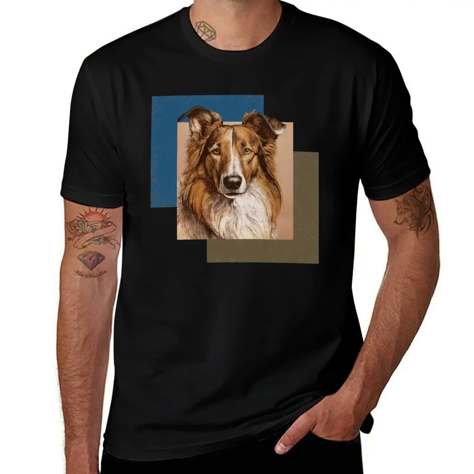 

Rough Collie: 80s Style T-Shirt fashion shirts rapper graphic tees funny gifts mens clothes