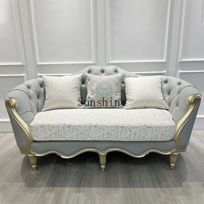

American light luxury leather sofa living room 123 combination high-end custom furniture