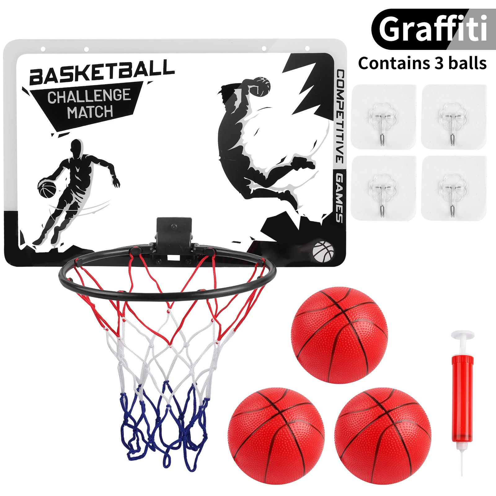 Mini Plastic Basketball Hoop, Indoor Basketball Backboard, Plastic Foldable Basketball Hoop, No Installation Required