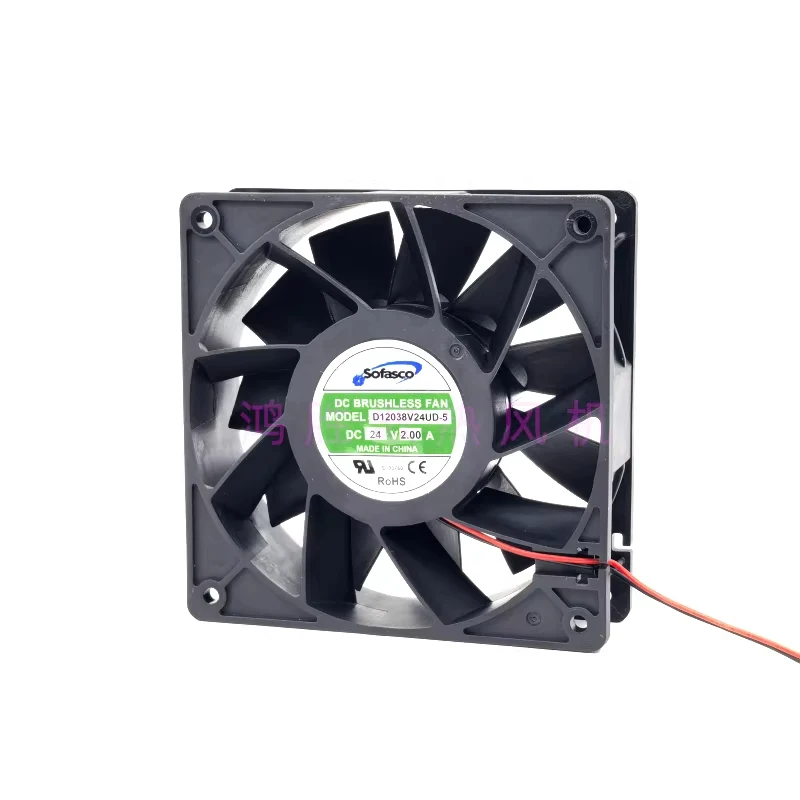 H  1PCS FOR SOFASCO D12038V24UD-5 12038 DC24V 2.00A 2-wire inverter cooling fan
