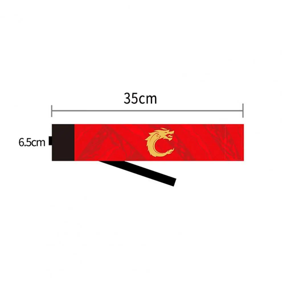 Sports Captain C Armband Unisex Elastic Fasten Tape Anti-slip Dragon Print Adjustable Band Team Training Soccer Captain Armband