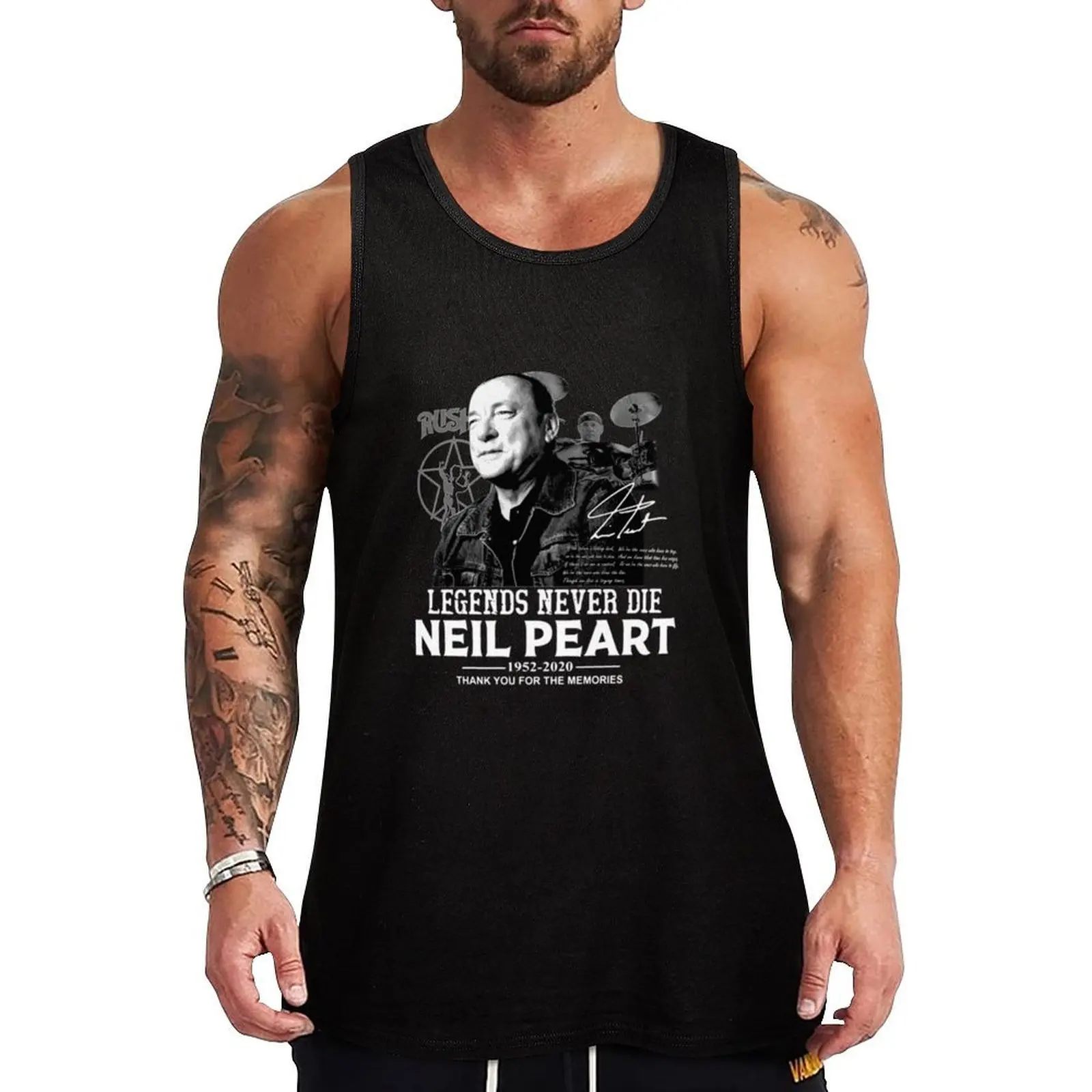 Neil Peart Legends Never Die Tank Top Urban Tank Top Streetwear Casual Sleeveless Shirt