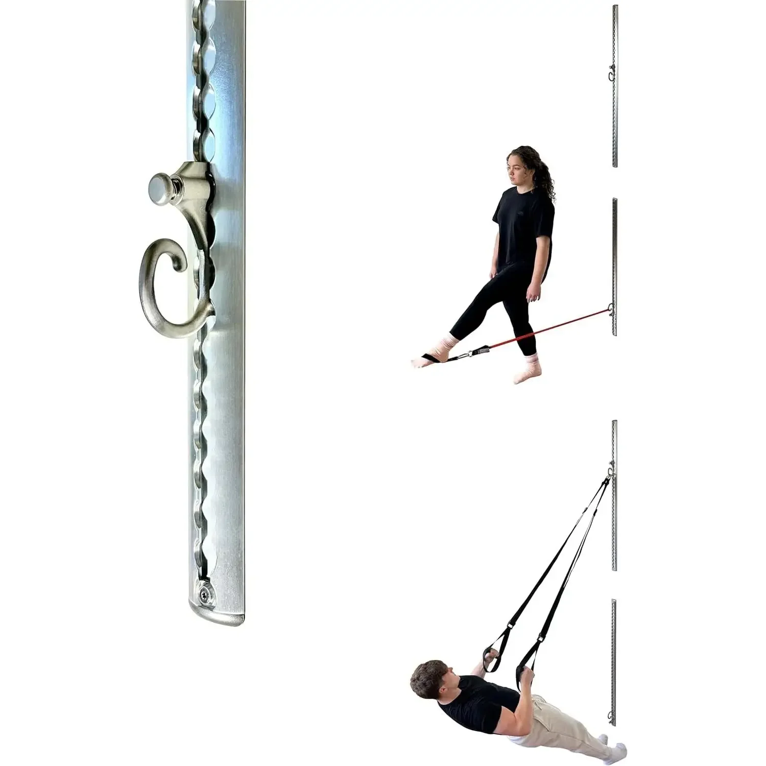 نظام اللياقة البدنية المثبت على الحائط من الألومنيوم من YOU - قابل للتعديل، متعدد الوظائف، لتوفير المساحة في صالة الألعاب الرياضية المنزلية للقوة