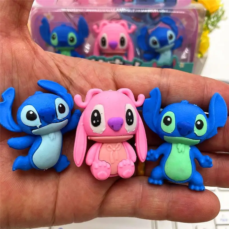 Cute Stitch 3D Eraser Creative Cartoon Design Student Detachable Prize Fun Learning Stationery Back-to-School Supplies view 4