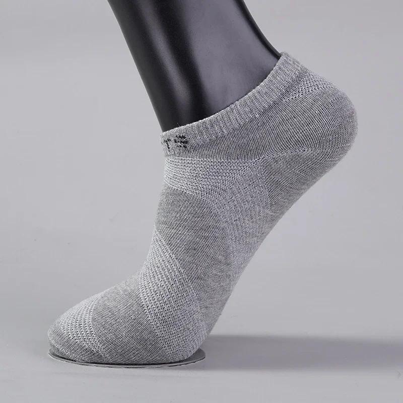 New Style 10 Pairs/lot Men Summer Thin Socks Breathable Cotton Sports Slash Mesh Casual Athletic Cut Short Ankle Funny Sock