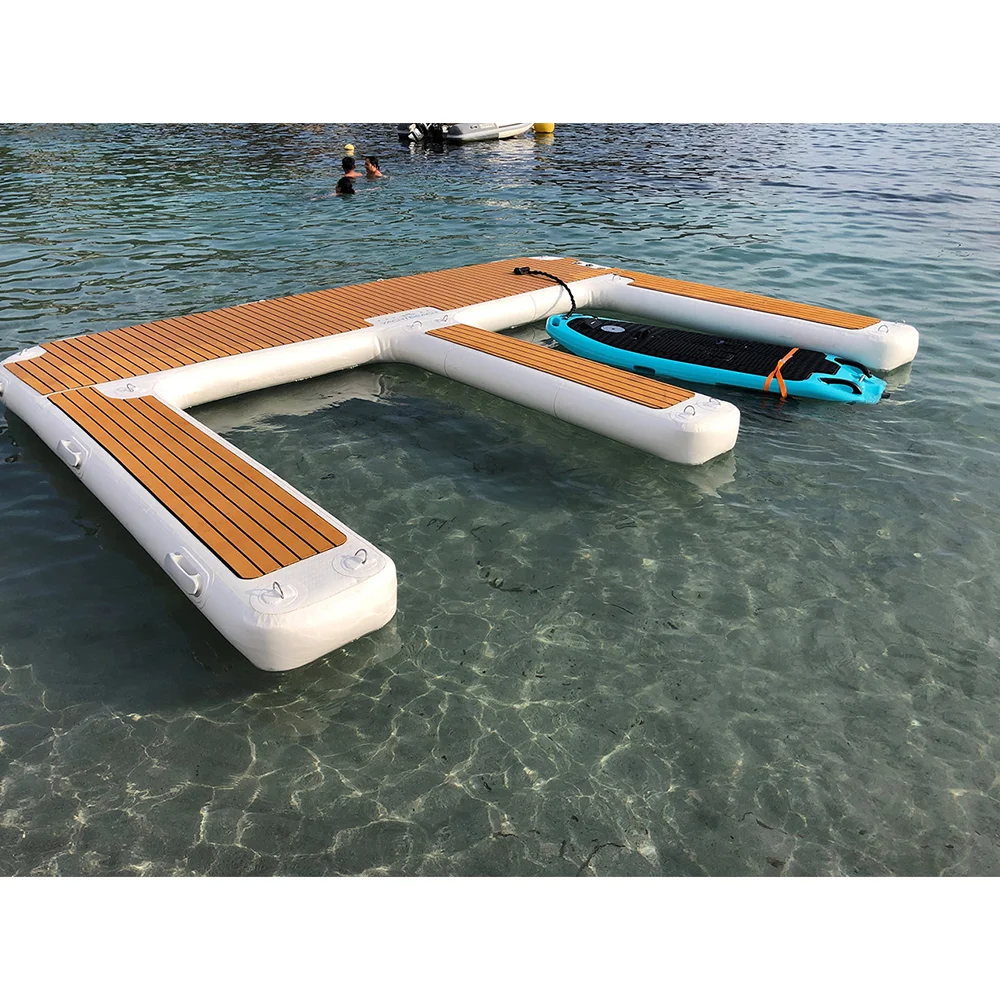 High Quality Inflatable Jet Ski Dock Motor Boat Station Inflatable Pontoon E Shape Floating Platform
