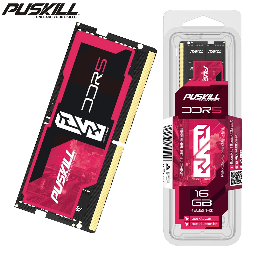 メモリー PUSKILL DDR5 4800mhz 16GB Memoria Ram PUSKILL DDR5 16GB 4800MHZ 1.1V 262 pines Memoria SO