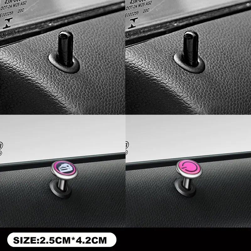 1Pcs For MINI Cooper S One JCW F53 F54 F55 F56 F60 R52 R55 R56 R57 R60 R61 Door Safety Metal Bolt Door Lock Button Pin Decor