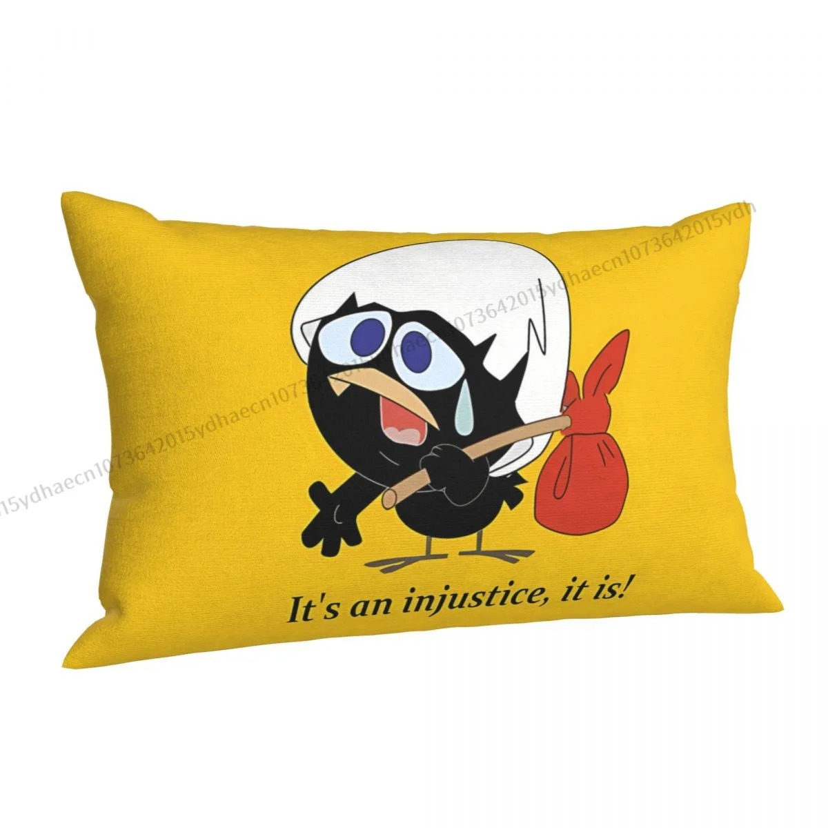 Injustice Printed Pillow Case Calimero Cute Egg Chicken Backpack Coussin Covers Washable Chair Decor Pillowcase