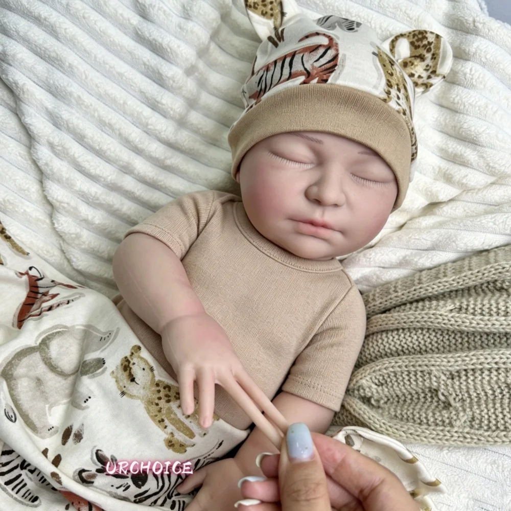 22inch Weighted Silicone Reborn Doll Soft Texture Comfortable Holding Warm Companion for Emotional Support and Comfort