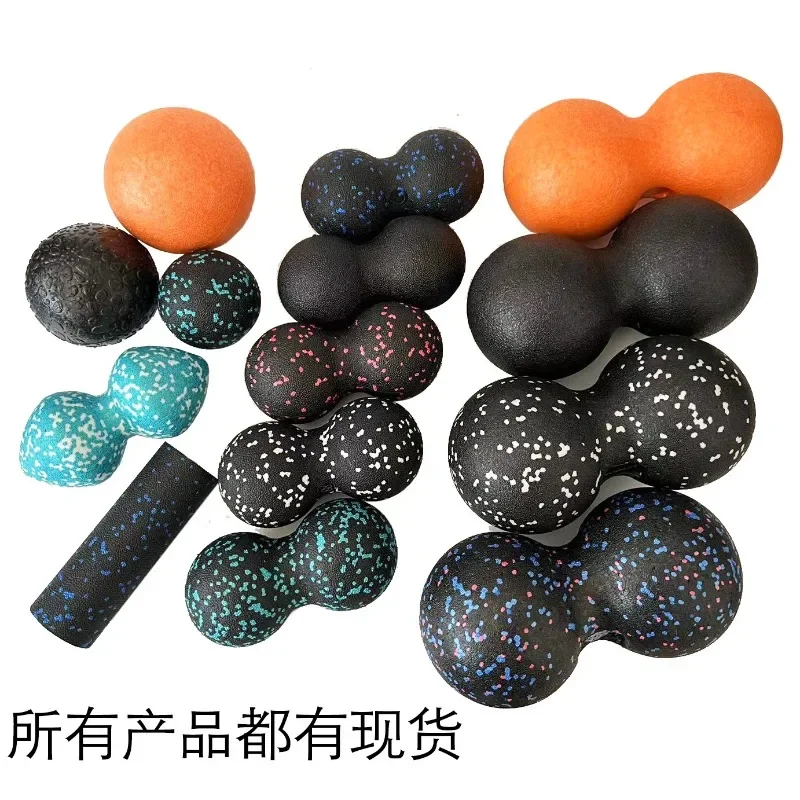 Women Yoga Roller Foam Block Yoga Equipment Peanut Ball Set Block Peanut Massage Roller Ball Therapy Relax Exercise Fitness