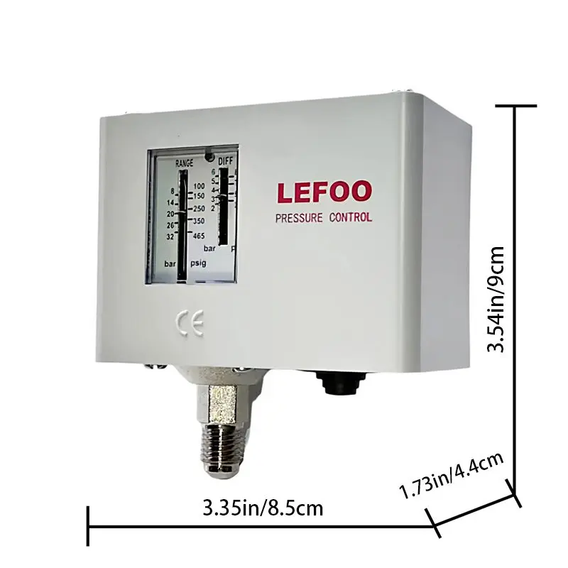 LEFOO LF55V Automatic Vacuum Pressure Controller, Vacuum Sensor Pressure Switch for Vacuum Pump, 12V/24V/220V
