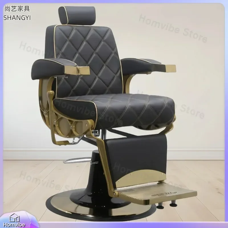 for Men Oil Head Barber Chair Lift Lower Shaving Salon Special Hairdressing Seat Cross-border