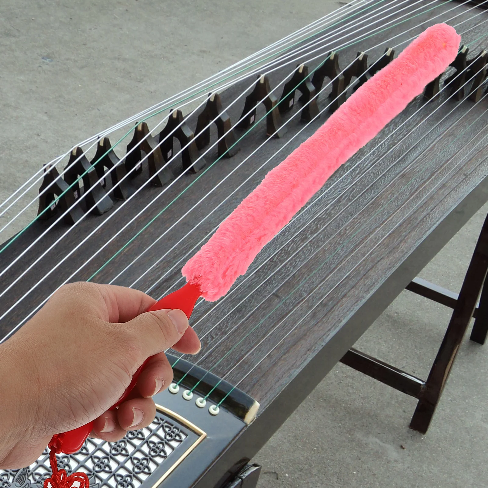 3 قطعة فرشاة تنظيف Guzheng أداة تنظيف شعر أرنب طويلة أداة إزالة الغبار ملحقات تنظيف متينة محمولة