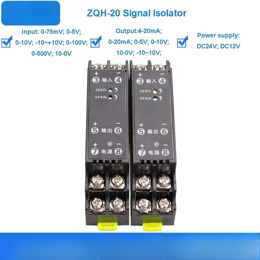 Potentiometer Fully Isolated Displacement Signal Conditioner Resistance Signal Transmitter 4-20mA0-10V