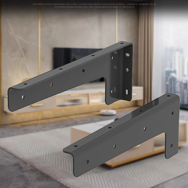 Heavy Duty Floating Bracket Invisible Wall Mounted Support for Cabinet Home Hidden Triangle Bracket Secure Mounting Hardware