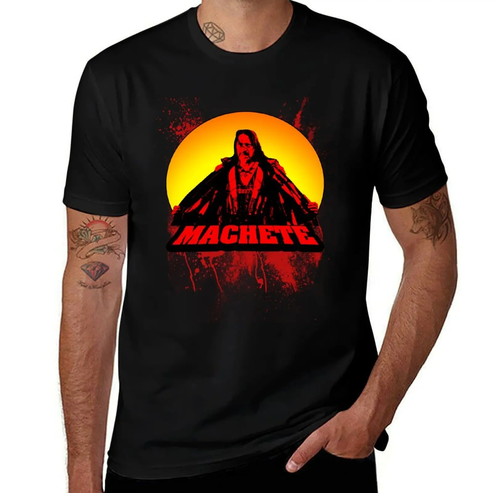 Machete T-Shirt Casual Simple Design Short Sleeve Shirt T-Shirt
