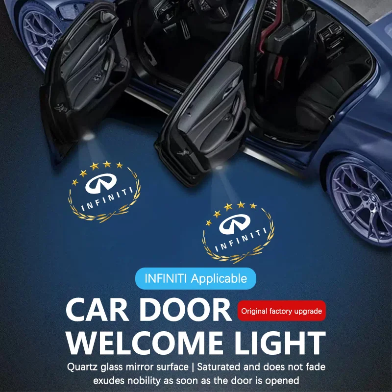 LED Car Door Logo Light Ghost Shadow Welcome Light For Infiniti EX25 FX37 FX50 QX50 QX70 QX80 G37 G25 Q50 Decoration Accessories