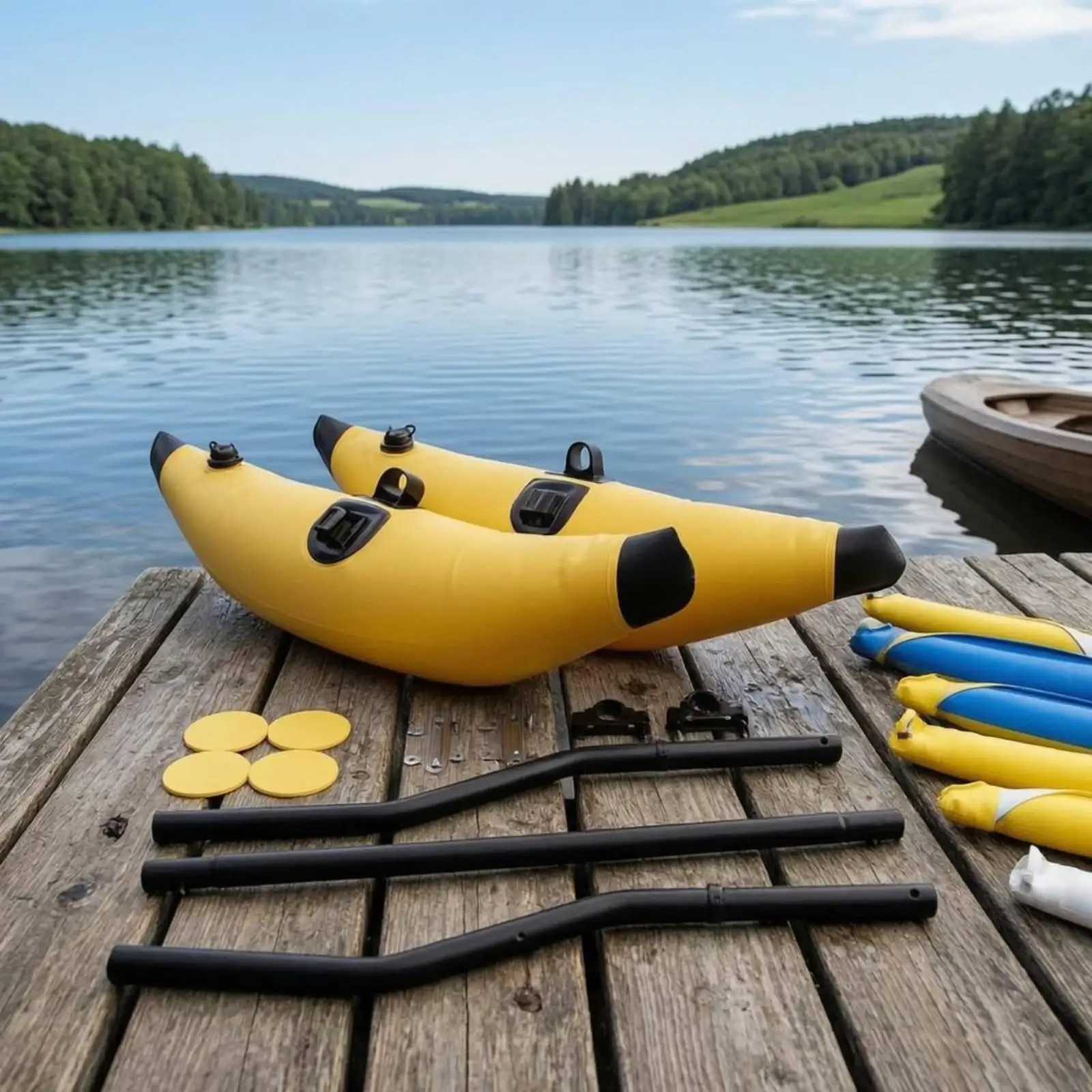 Inflatable Boat Stabilizer Float Kayak Outrigger Kit for Canoe PVC Craft Balance Control