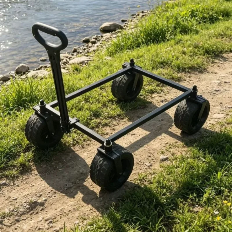 Portable Lightweight Trolley Camping Travel Picnic Vehicle Outdoor Beach Handcart Multi-functional Survival Camping Supplies