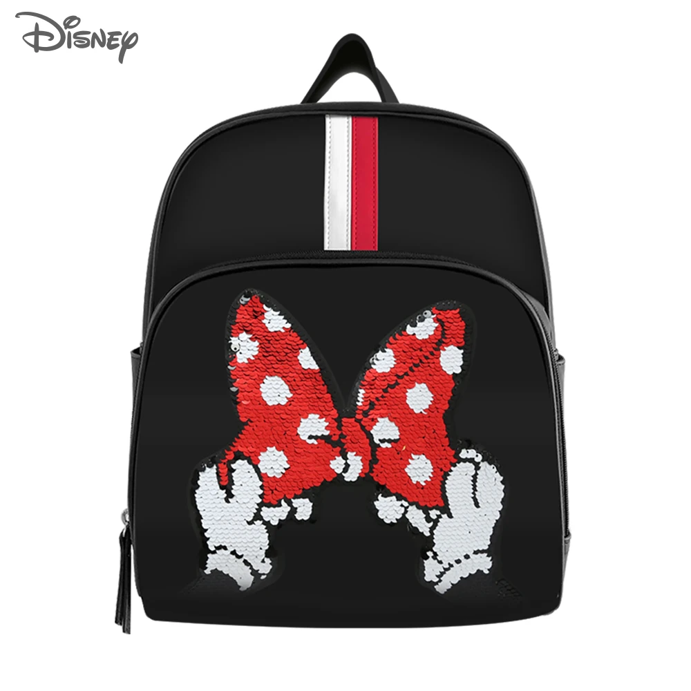 Sac à dos DISNEY à paillettes Mickey Minnie, sac à langer fantôme maman, sac à langer bébé organisateur grande capacité à couches poussette sacs de