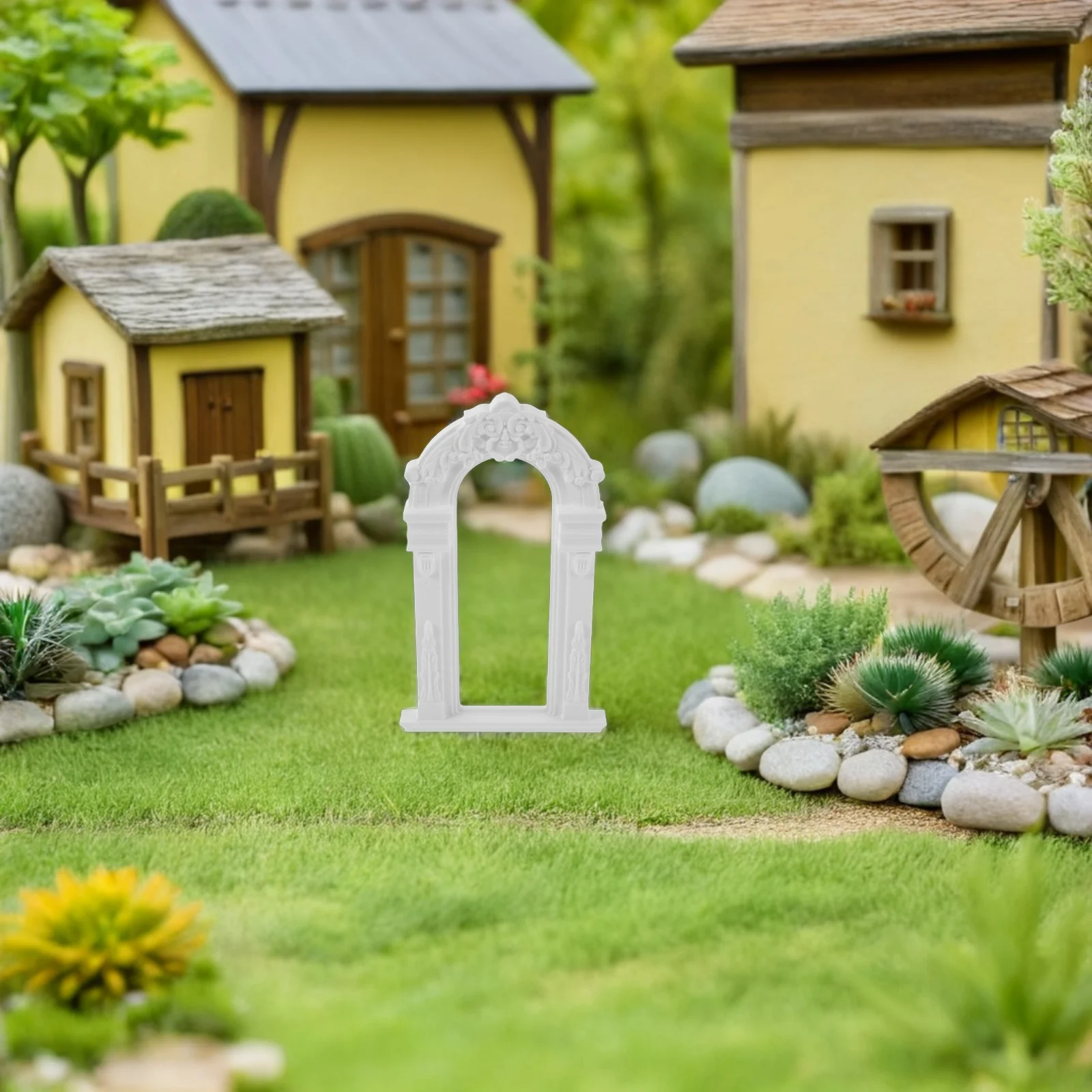 

Architectural Model Handmade Wedding Flower Door House Plastic Dollhouse Decor