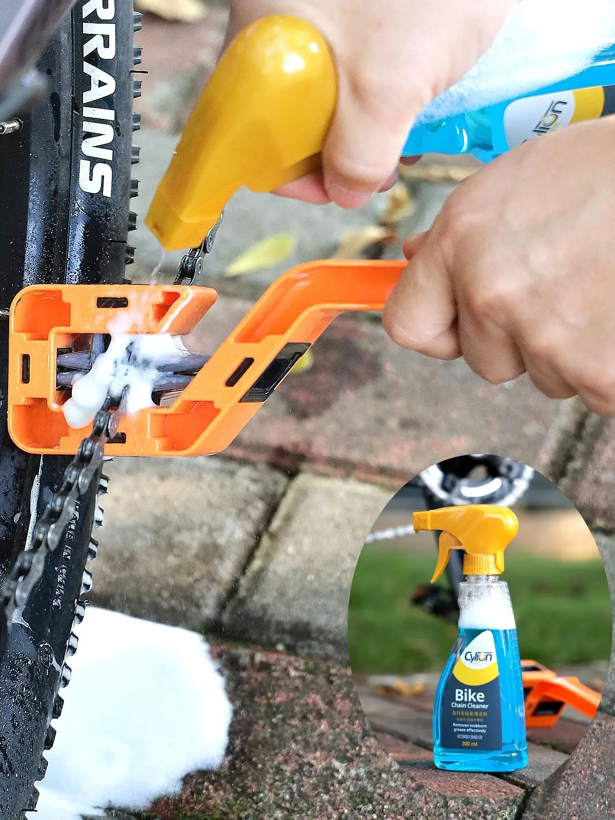AliExpress NONE Motorcycle Luban Brush Multifunctional Chain Washing Brush Chain Brush CleaningTool Bicycle Chain Washer Flywheel Brush