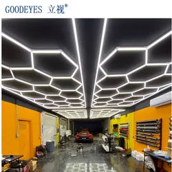 14 luci esagonali per Garage a LED esagonali per dettagli auto LED Shop plafoniera Plug-in collegabile officina seminterrato palestra magazzino