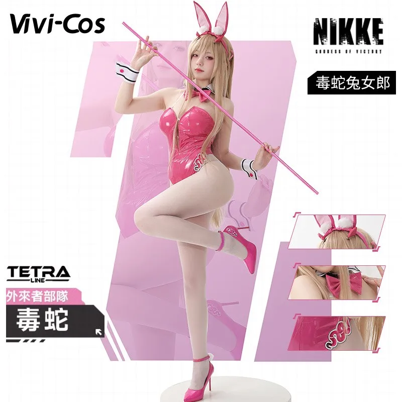 

Vivi-Cos Game NIKKE The Goddess Of Victory Viper Sexy Pink Bunny Girl Cosplay Women's Costume Activity Party Role Play New S-XL