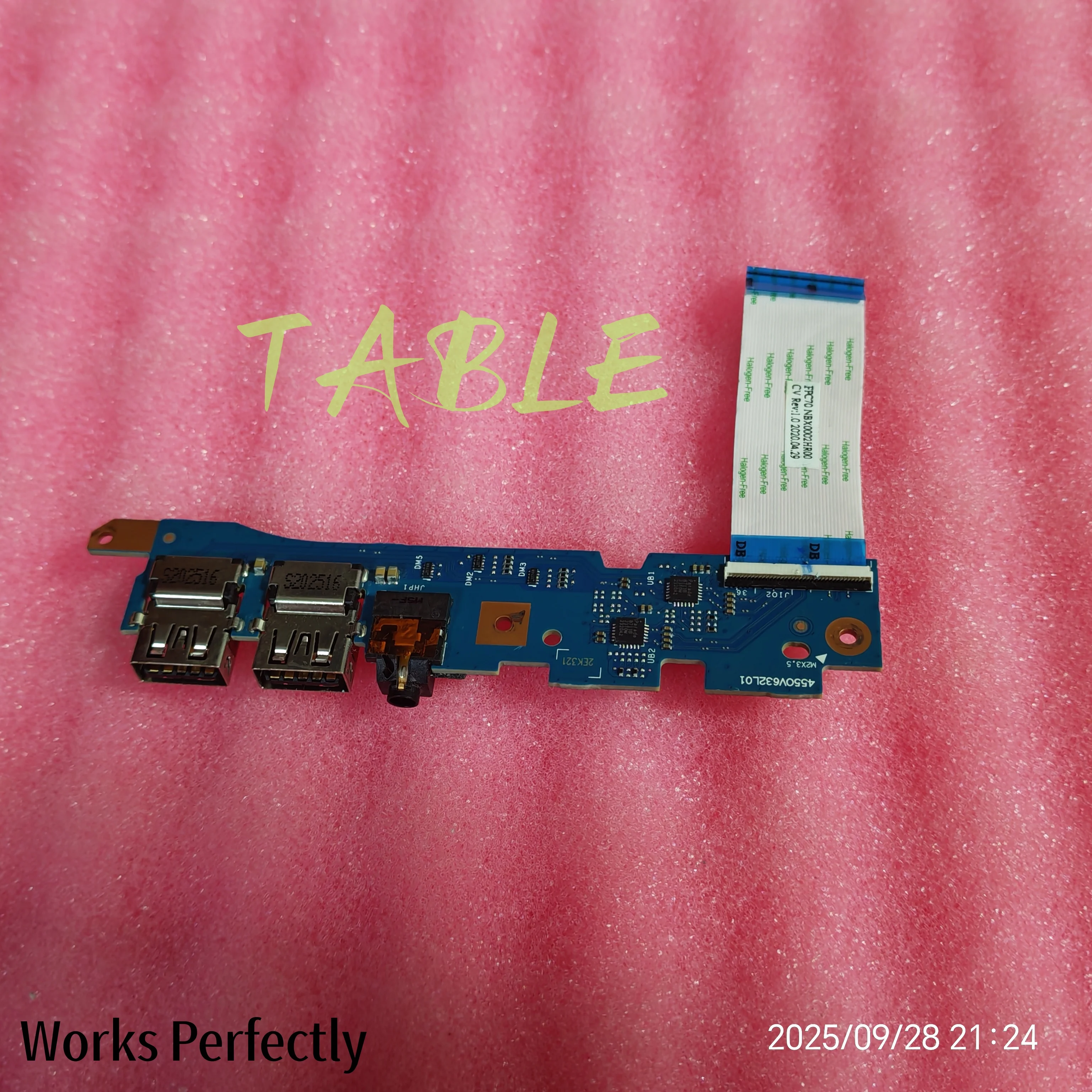 original for HP Pavilion Gaming 17-CD TPN-C142 laptop USB ADUIO IO BOARD and Cable 455OV632L01 free shippping test good