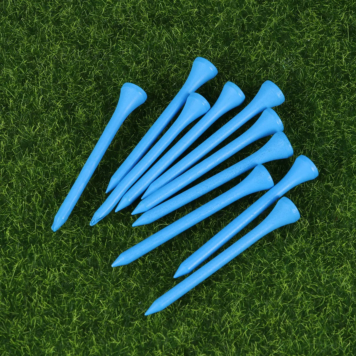 

100pcs 8.3Cm Golf Tees Wooden Yards Tees Outdoor Sports Blue Reusable 100 Times Hits Accuracy Consistent Swing