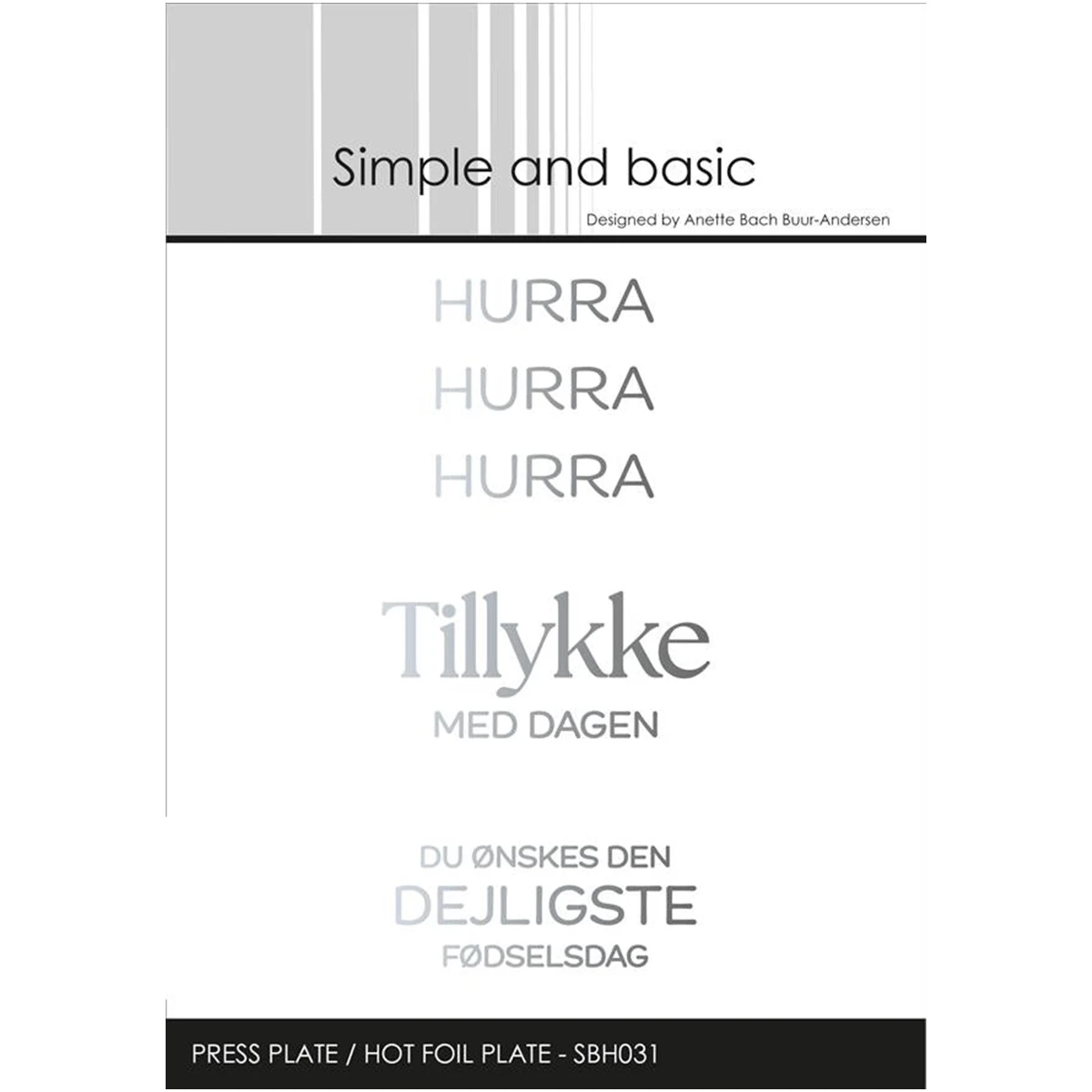 Variant: hot foil plate