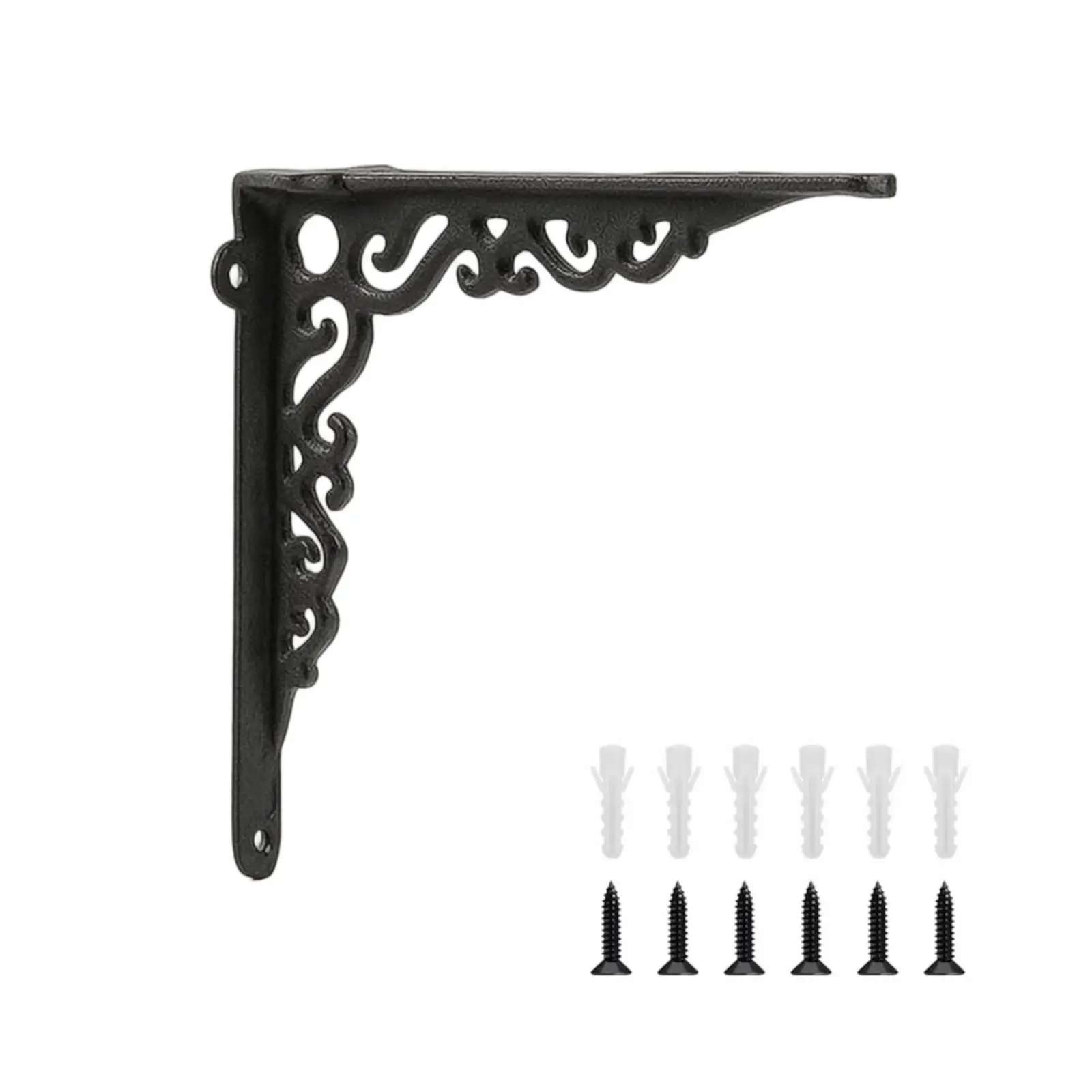 Classic Cast Iron Decorative Wall Shelf Bracket Angel Accent Robust Support for Kitchen Rustic Display Shelves