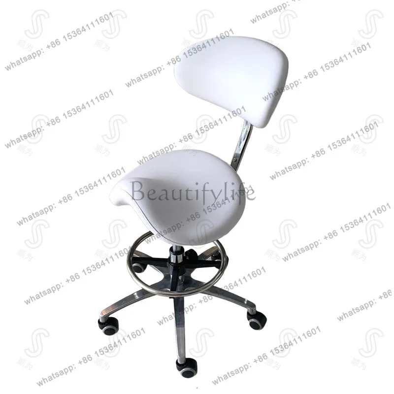 Factory Direct Sales Adjustable Roller Chair with Backrest for Beauty Salons 6